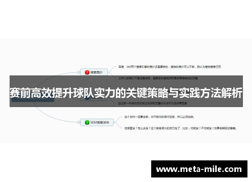 赛前高效提升球队实力的关键策略与实践方法解析